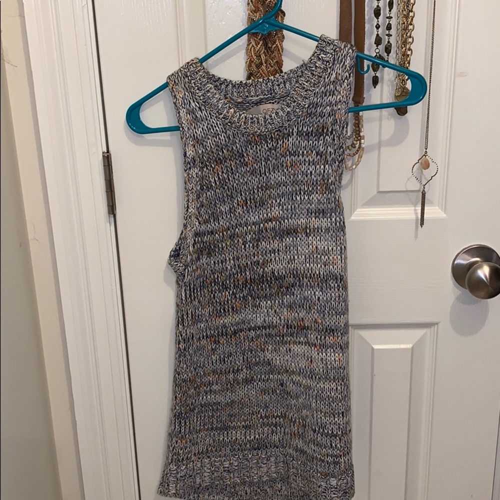 LOFT blue marled sweater